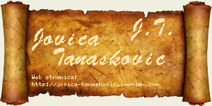 Jovica Tanasković vizit kartica